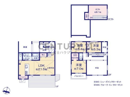 神奈川県茅ヶ崎市みずき2丁目の新築一戸建ての間取り図