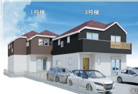 神奈川県藤沢市善行6丁目の新築一戸建ての現地外観写真