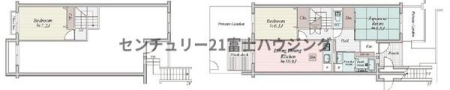 神奈川県茅ヶ崎市下町屋3丁目の中古マンションの間取り図