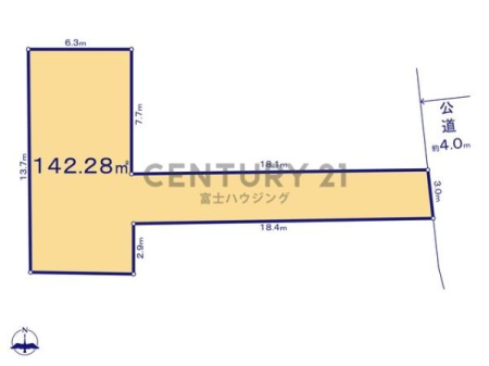 �_�ސ쌧������s���C�ݓ�3���ڂ̓y�n�̊Ԏ��}