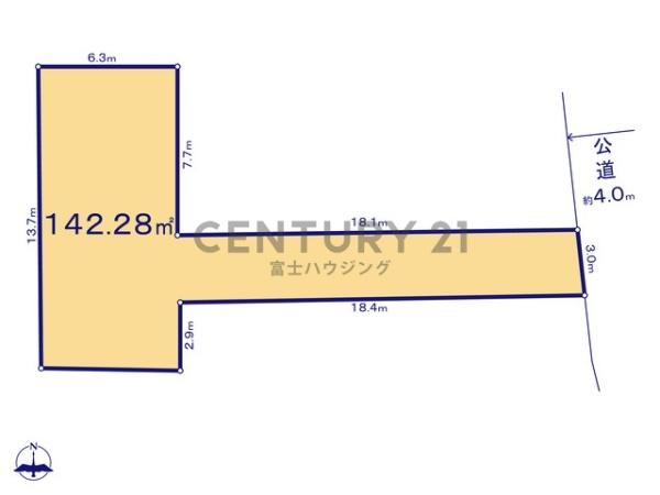 �_�ސ쌧������s���C�ݓ�3���ڂ̓y�n�̊Ԏ��}