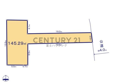 �_�ސ쌧������s���C�ݓ�3���ڂ̓y�n�̊Ԏ��}