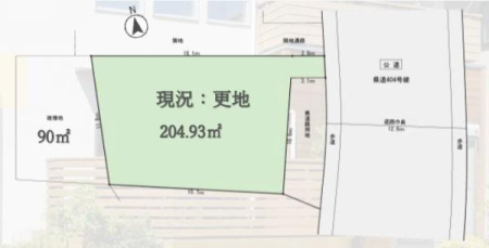 �_�ސ쌧������s�Ï��̓y�n�̊Ԏ��}