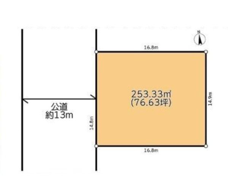 �_�ސ쌧����s�А��R2���ڂ̓y�n�̊Ԏ��}