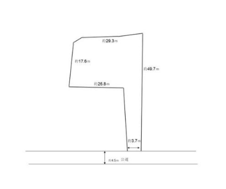 �_�ސ쌧����s�ғ�������1���ڂ̓y�n�̊Ԏ��}