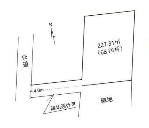 �_�ސ쌧����s�����̓y�n�̊Ԏ��}