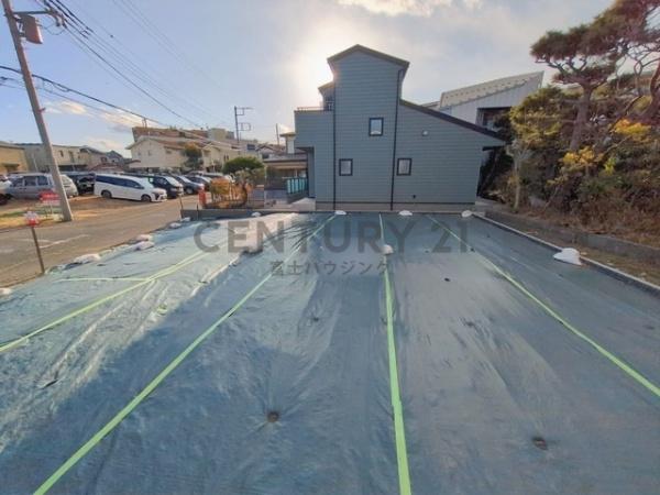 �_�ސ쌧����s�ғ����C��3���ڂ̓y�n�̑O�ʓ��H�܂ތ��n�ʐ^