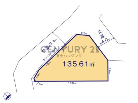 �_�ސ쌧����s�ғ�3���ڂ̓y�n�̊Ԏ��}